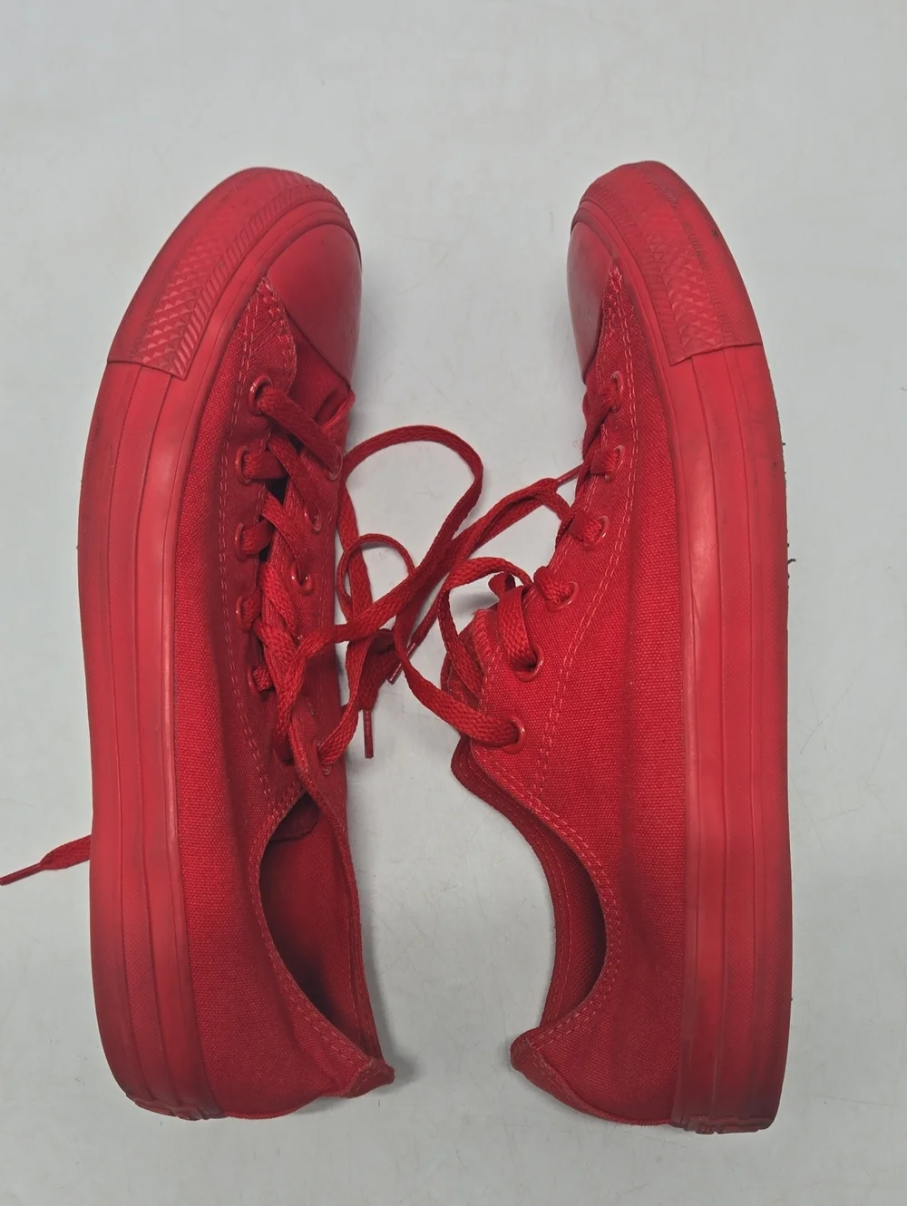 Converse Low-Top Canvas Sneakers Triple Red 10W 8M - Picture 4 of 9